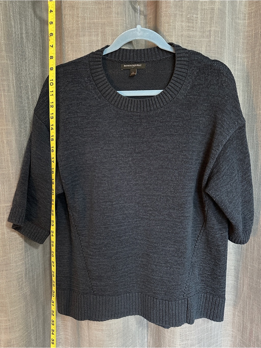 Banana Republic navy blue Crewneck Short-Sleeve Sweater